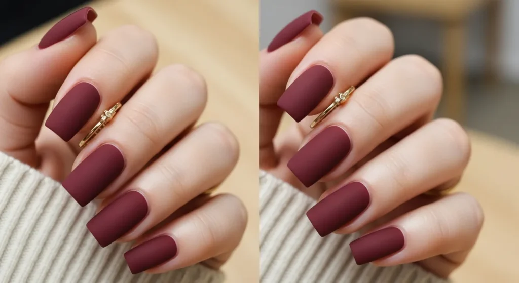 15 Burgundy Nails Acrylic