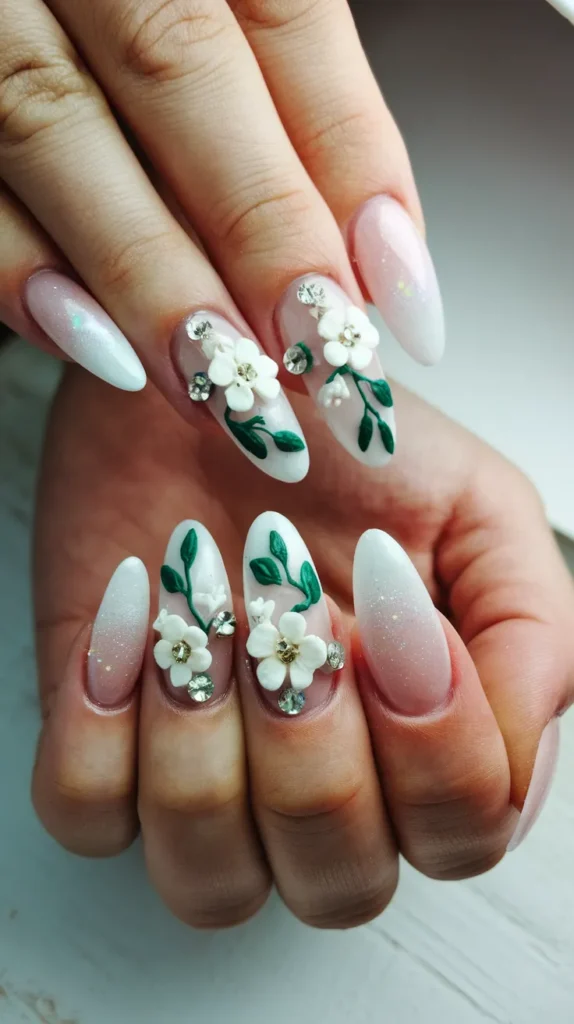 Almond Shape Wedding Nails Every Bride Will Love