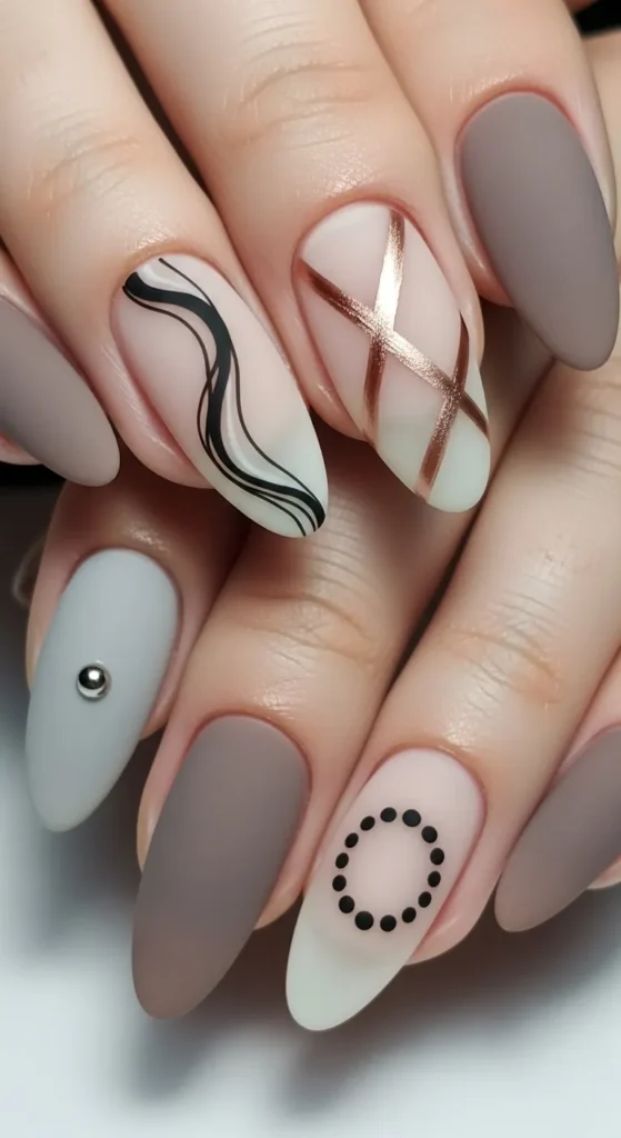 Artsy Negative Space Nails