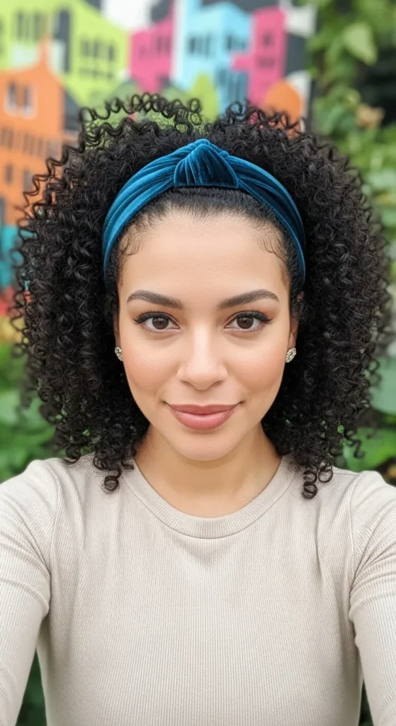 Big Soft Twist-Out With A Velvet Headband