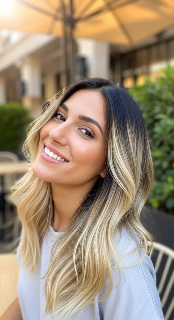 Blonde Balayage on Dark Hair