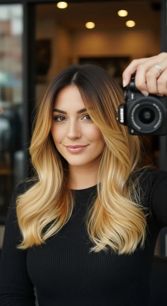 Bold Balayage with Money Pieces