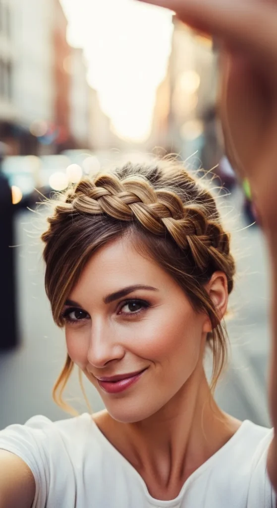 Braided Crown Updo