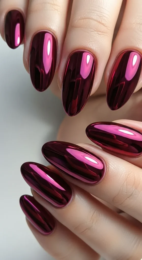 Burgundy Chrome Effect