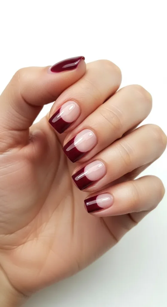 Burgundy Reverse French