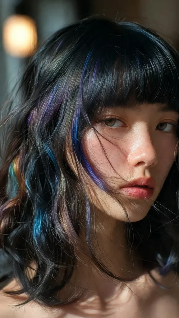 Color-Play Dark Hair With Tints and Sheens