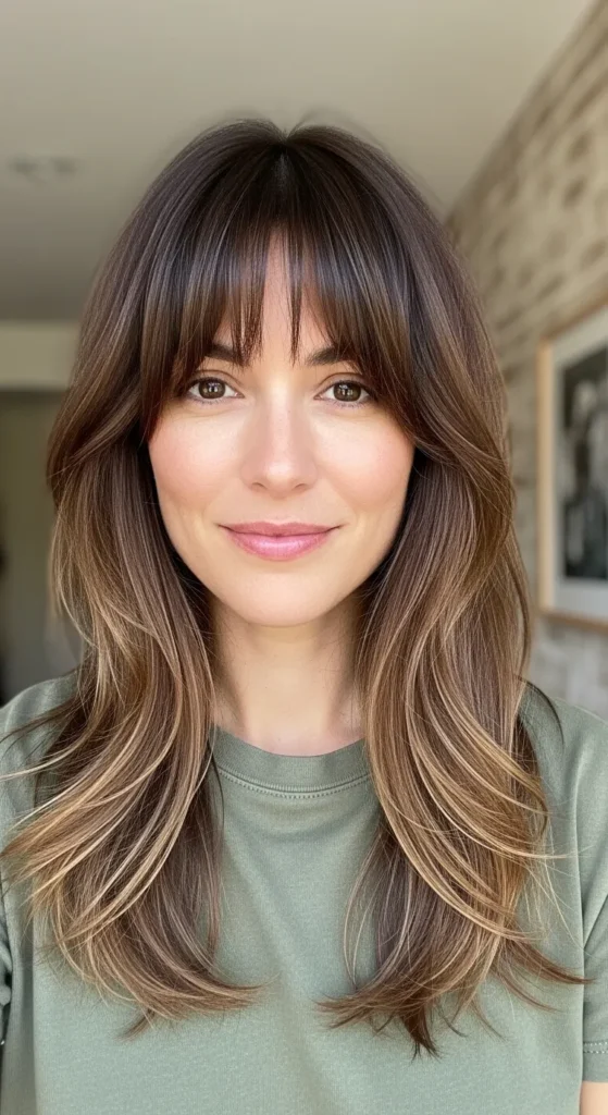 Fringe Bangs + Long Layers