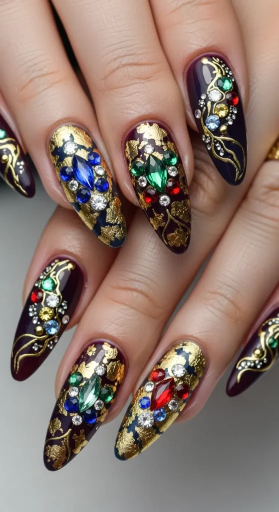 Gemstones & Gold Foil Embellishments