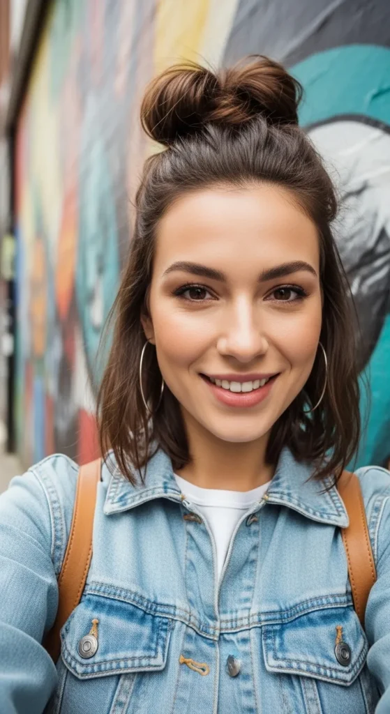 Half-Up Messy Top Knot