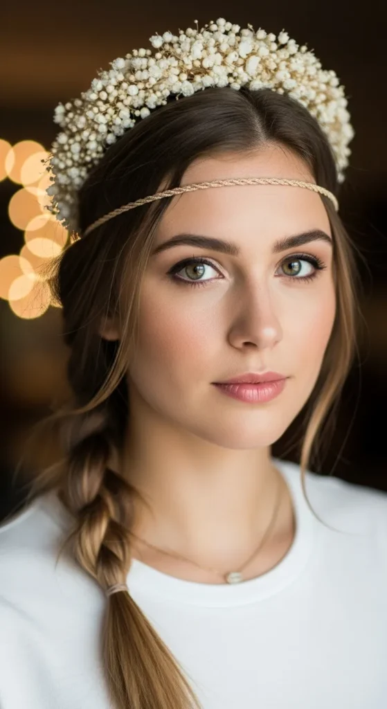 Headband Halo + Low Braid