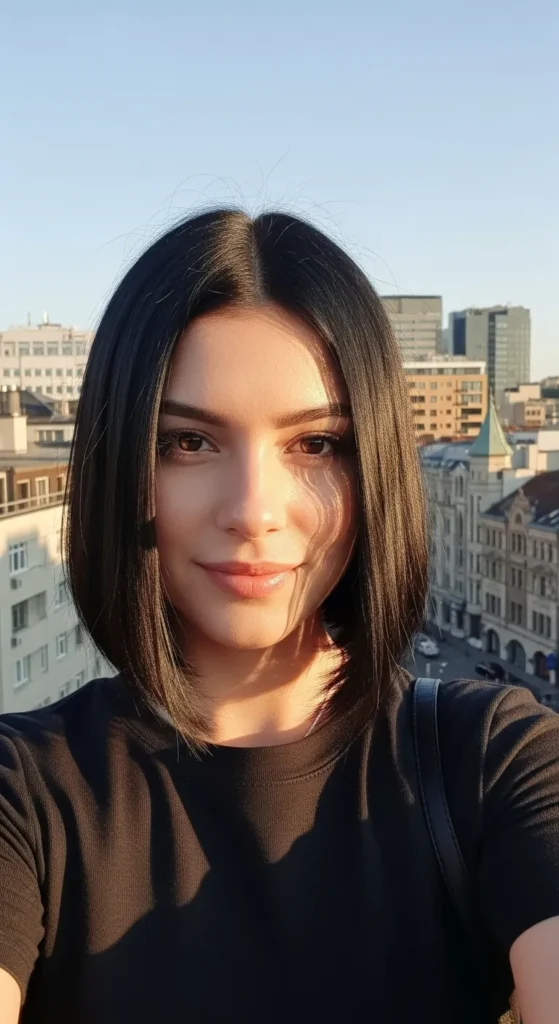 Jet Black Straight Hair