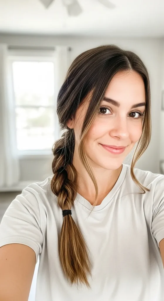 Low Braided Ponytail