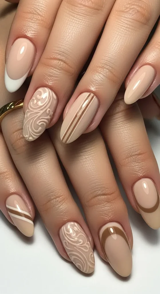 Matte Beige with Glossy Details