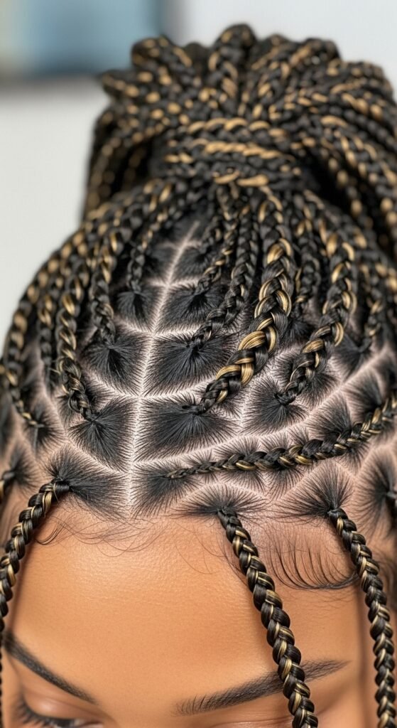 Mini Braids Across the Front hairstyle