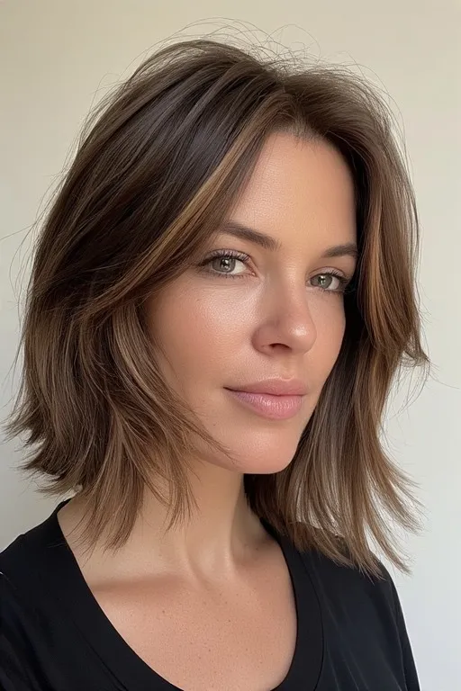 Mocha Brown with Soft Highlights