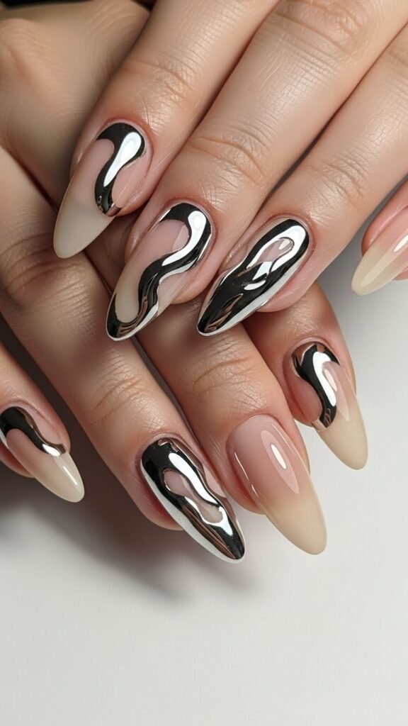 Nude Base + One Chrome Accent