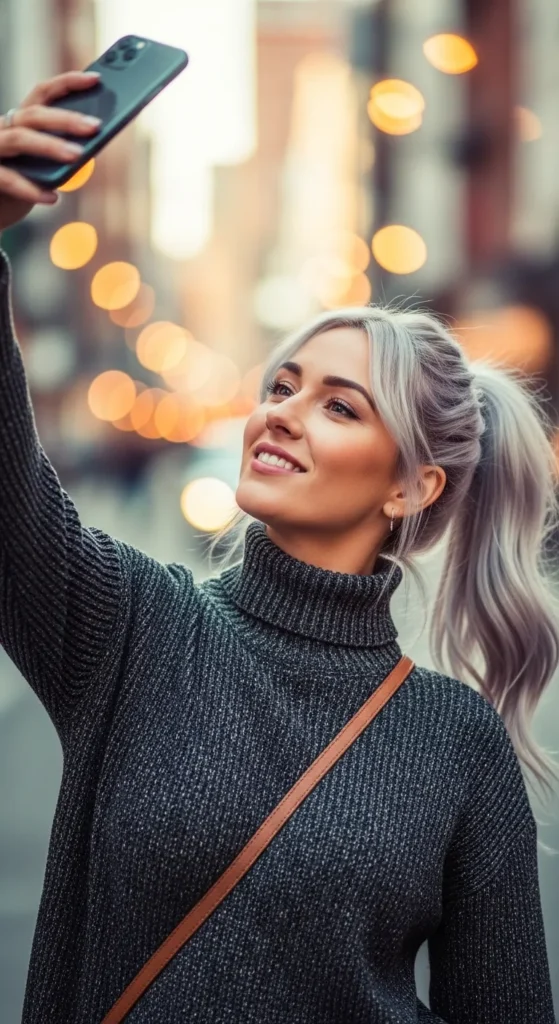 Pearl Silver Ponytail