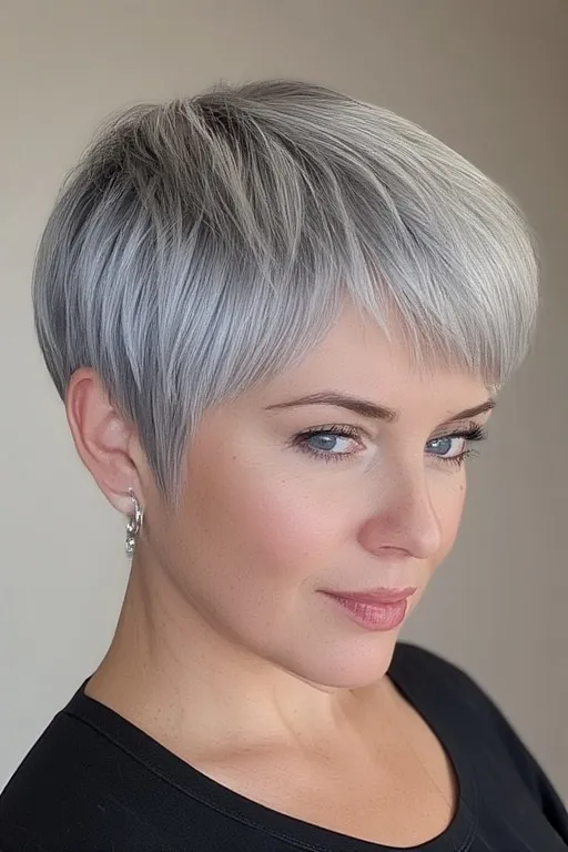 Platinum-Silver Buzz Cut