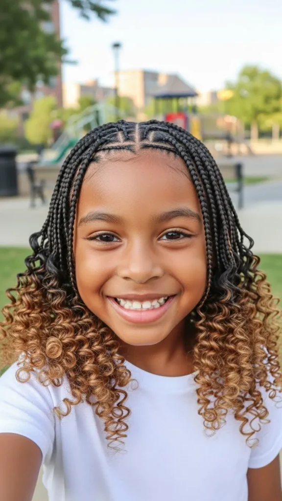 Protective Mini Braids With Curly Ends