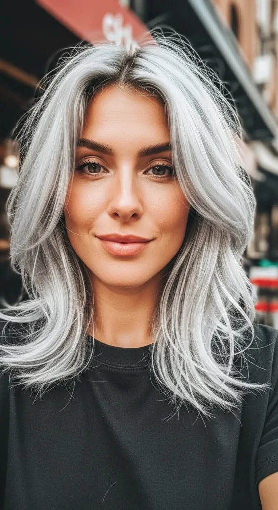 Silver Highlights on Natural Hair