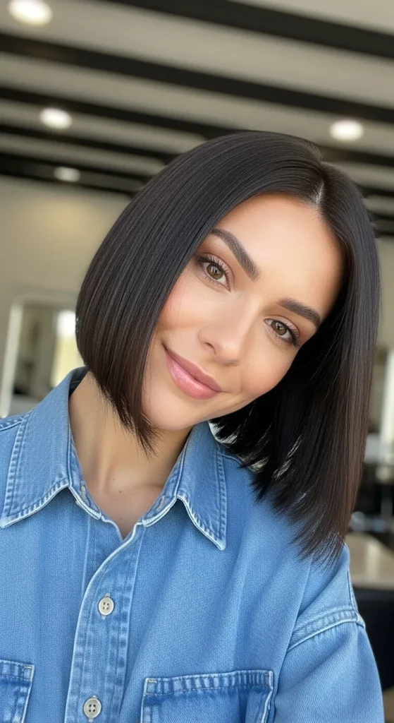 Sleek Bob with Tucked Ends