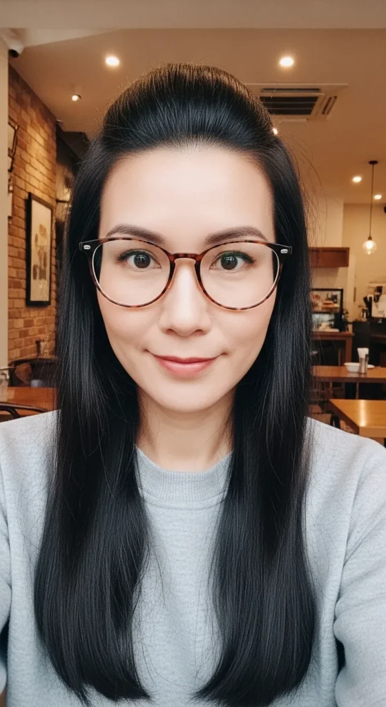 Straight & Sleek with Middle Part