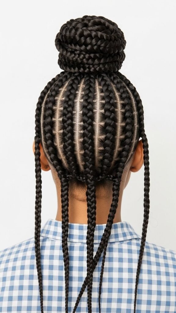 The Braided High Pony With “No-Budge” Base