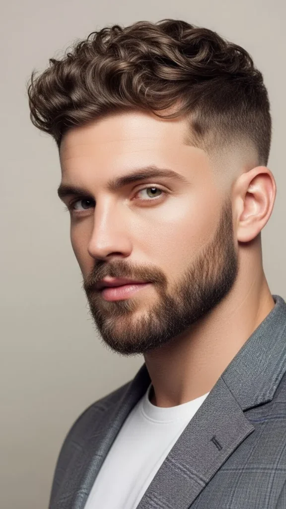 The Curly Drop Fade With Shape-Up