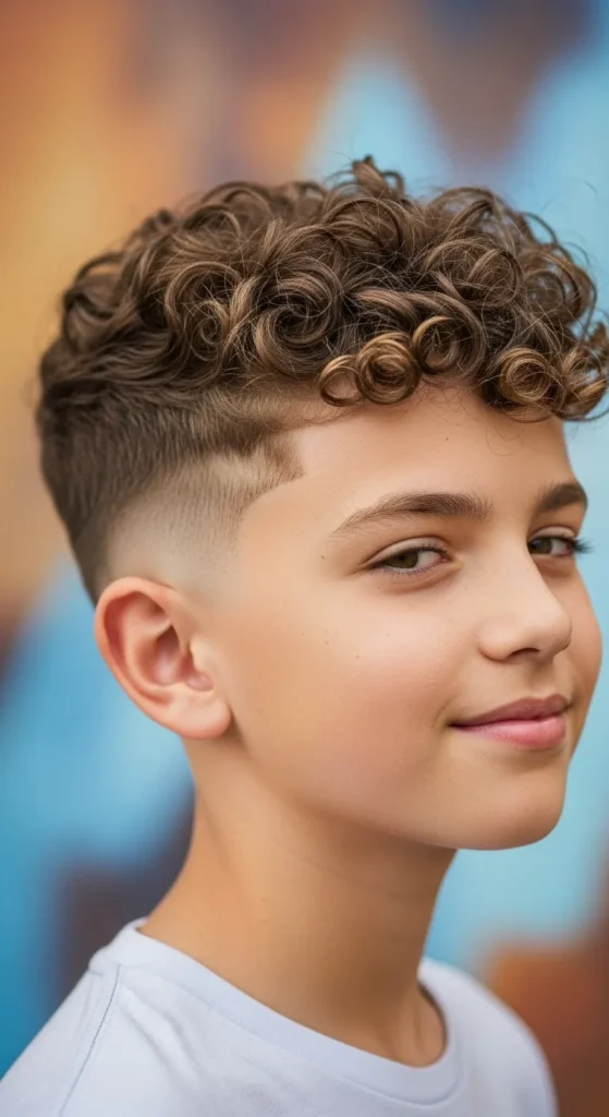 The Curly Top Fade That Lets Curls Shine