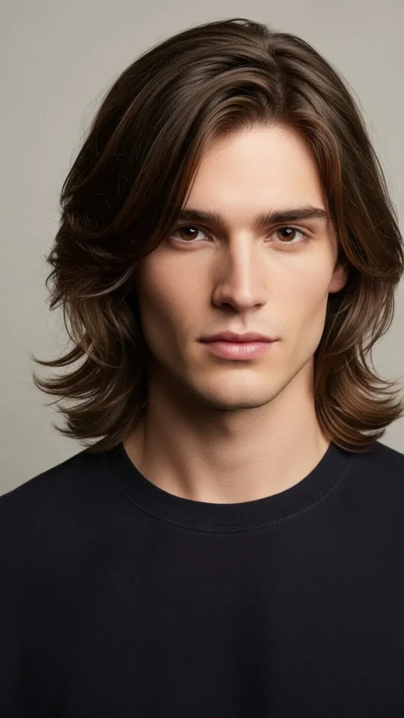 The Layered Cascade With Face-Framing Curtains