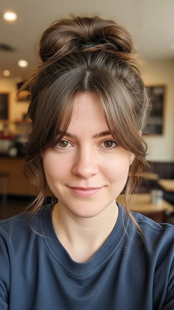 The Messy Romantic Bun With Face-Framing Pieces