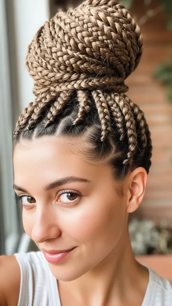 The Rope-Braided High Bun