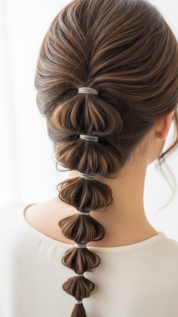 The Secure Bubble Braid For Layered Or Slippery Hair