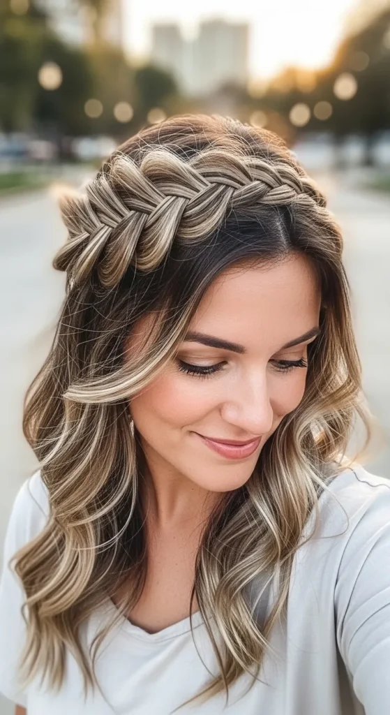 Waterfall Braid with Loose Waves