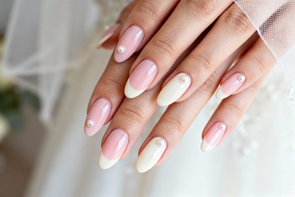 Almond Shape Wedding Nails
