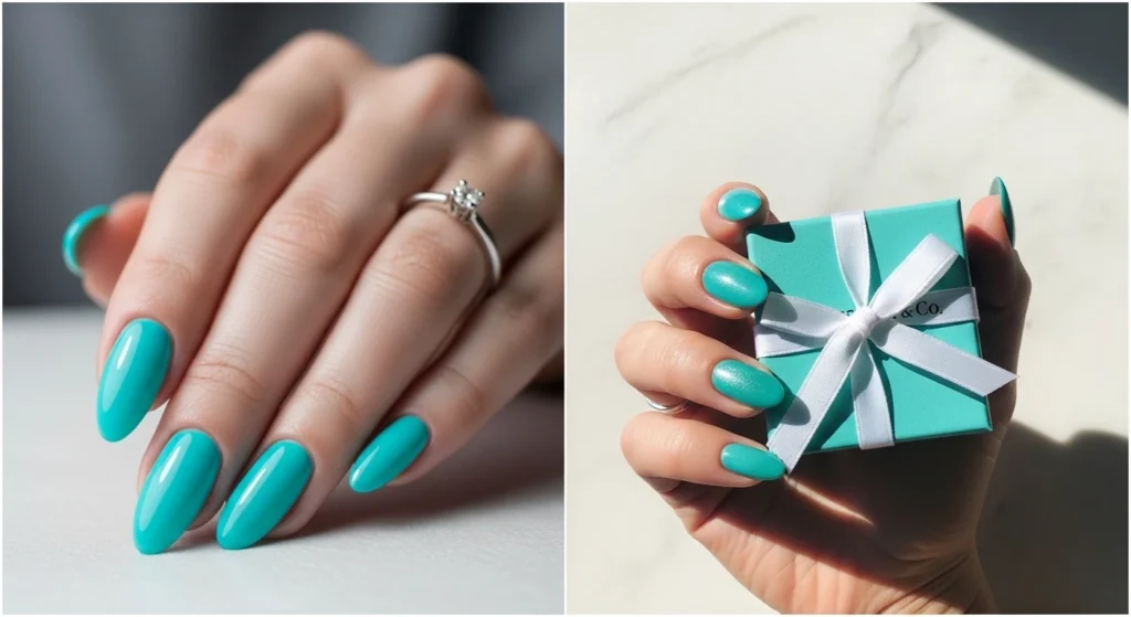 15 Tiffany Blue Nails