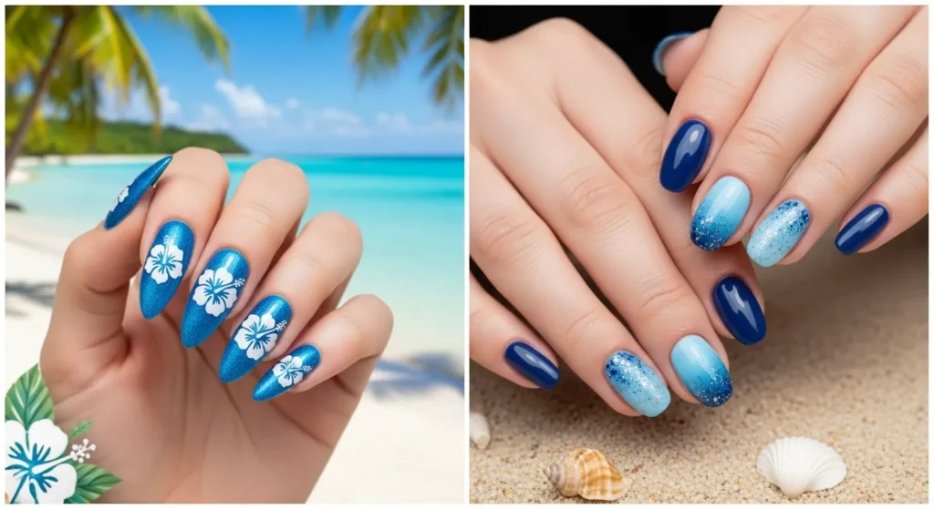 16 Blue Hawaii Nails Ideas