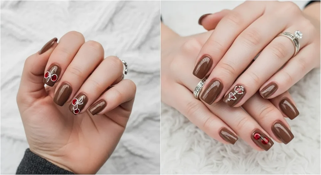 17 Cherry Mocha Nails