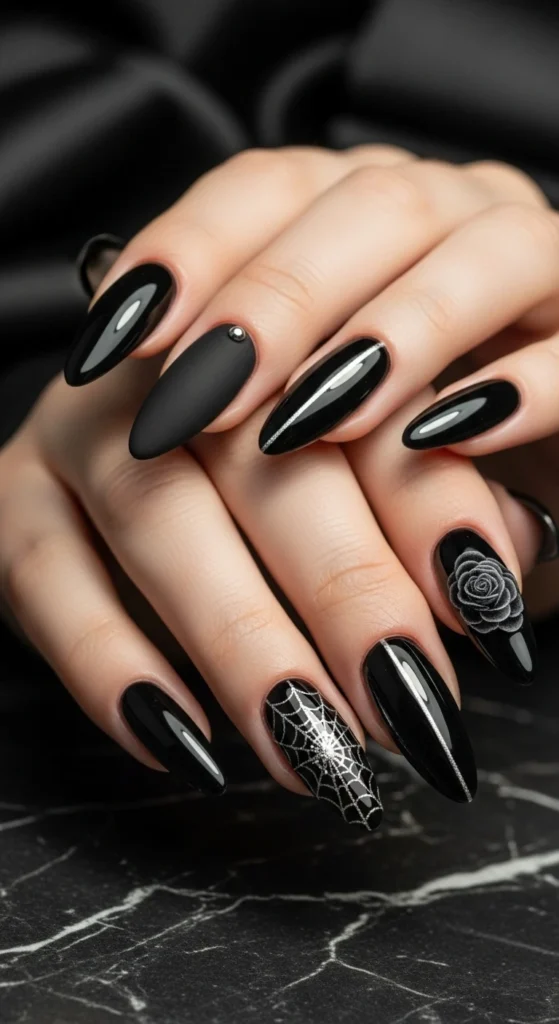 All Black Everything… With a Twist nails