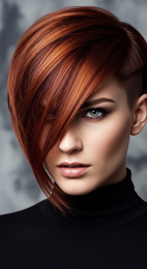 Asymmetrical Face Framing for the Bold and Brave haircut