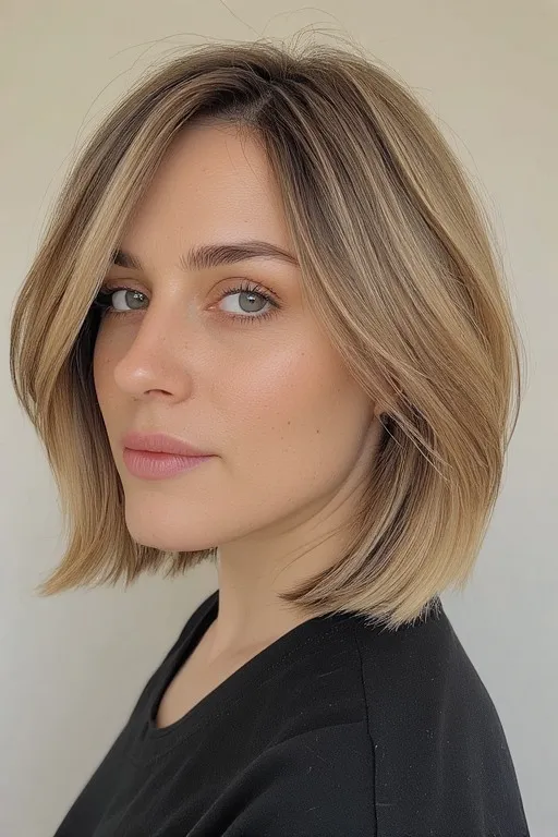 Beige Blonde Melt With Dark Roots