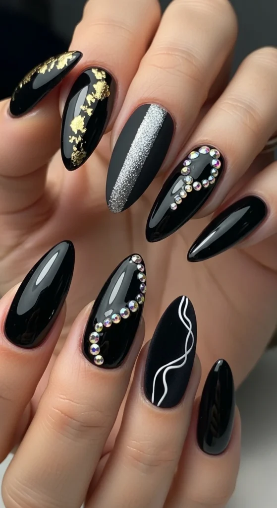 Black-Based Beauty nails