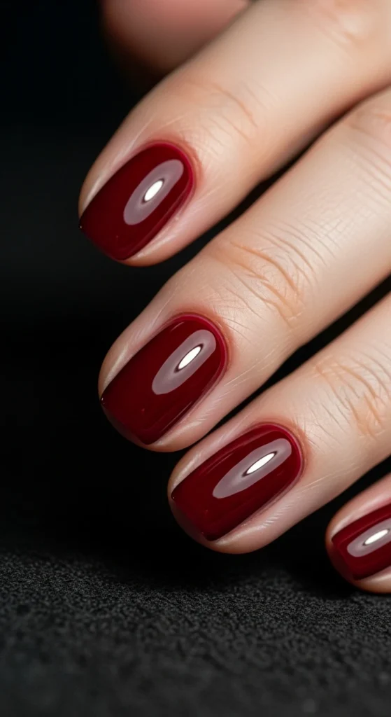 Blood Red Short Nails