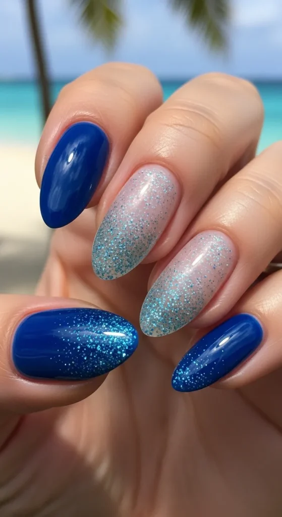 Blue Hawaii Glitter Fade
