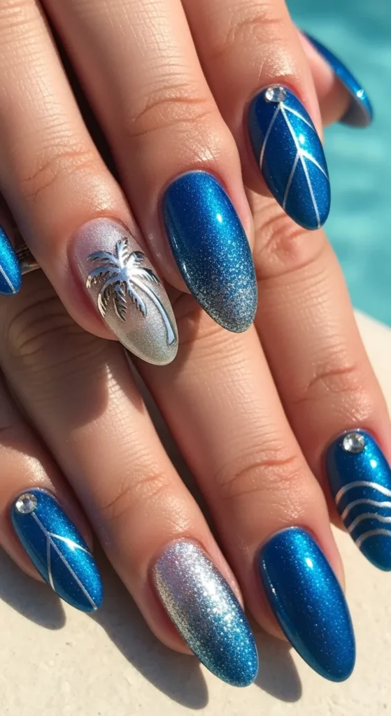 Blue Hawaii + Silver Accents