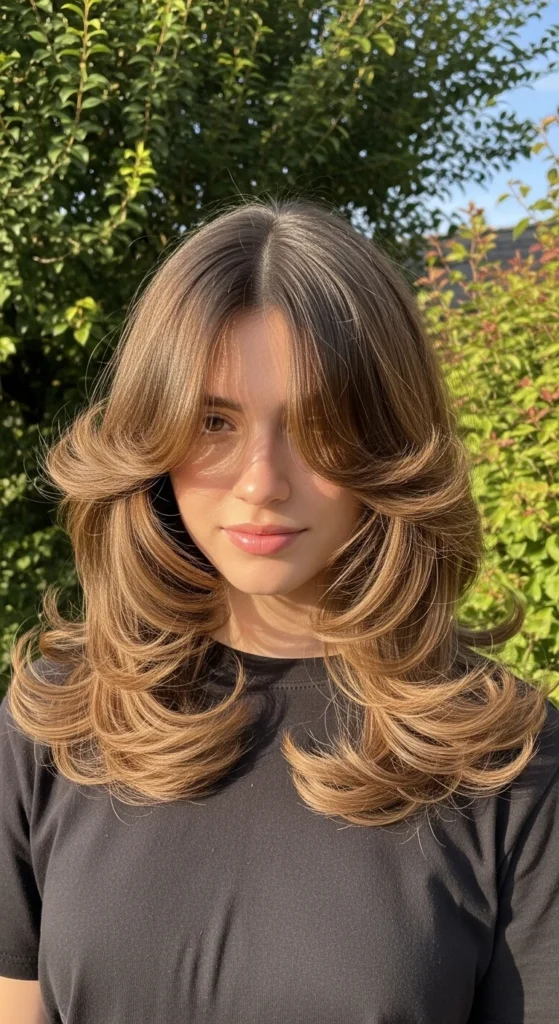 Butterfly Haircut with Rounded Ends