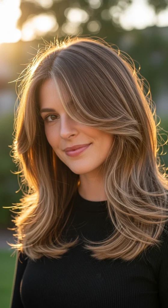 Butterfly Haircut with Wispy Ends