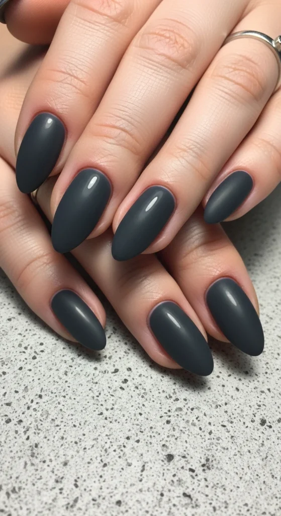 Charcoal Gray Nails