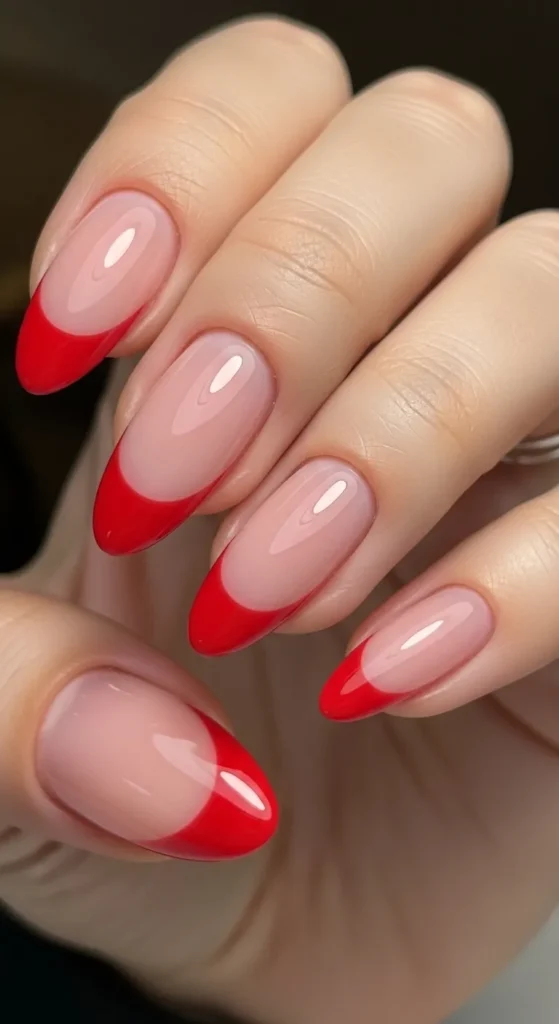 Cherry Red French Tips