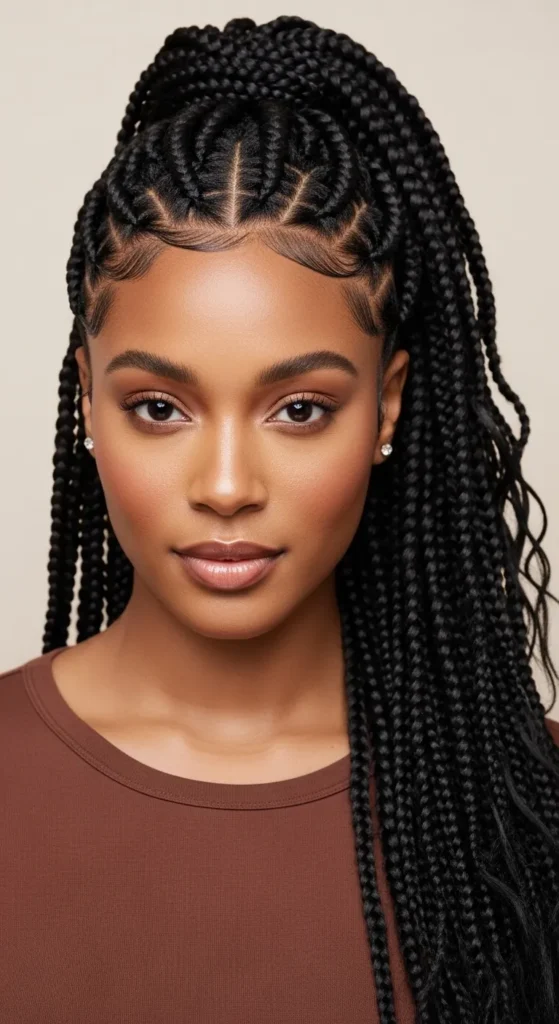 Chunky Flat Twist Half-Up, Half-Down